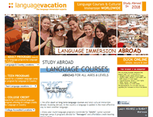Tablet Screenshot of languagevacation.com